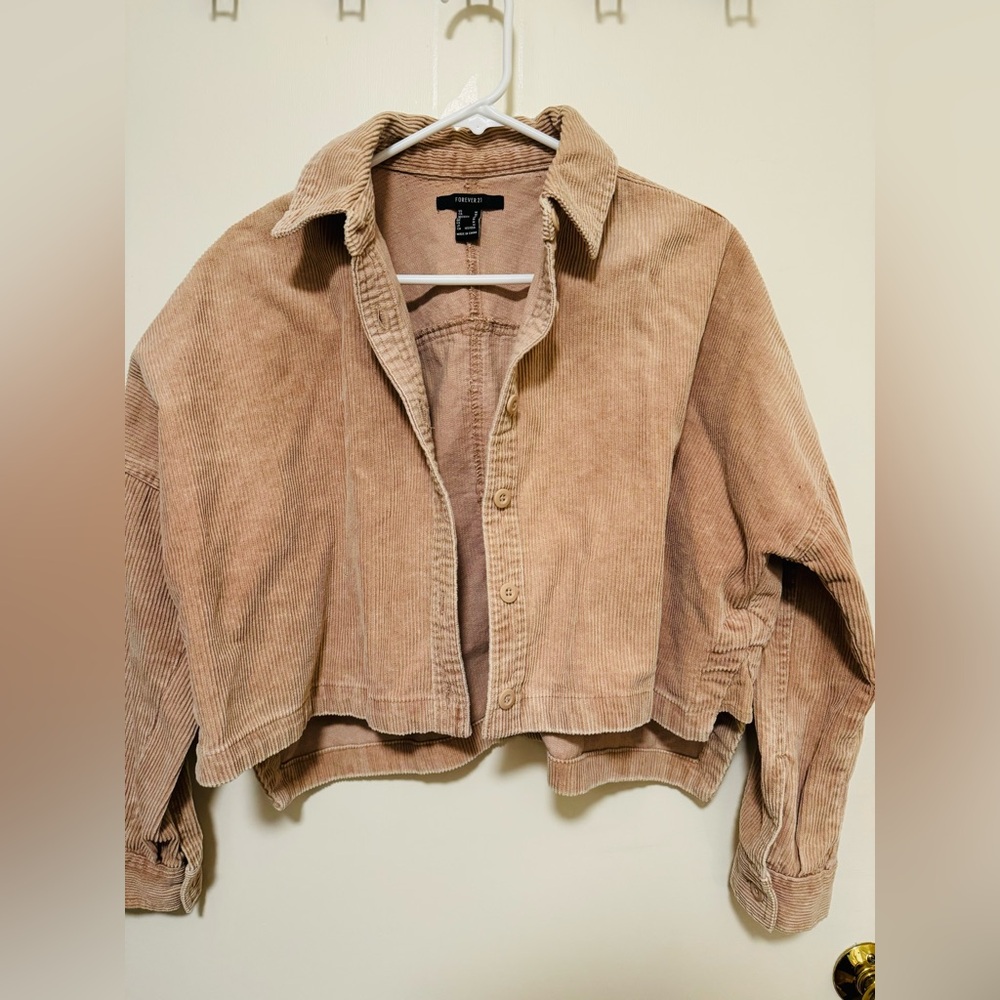 Forever 21 Light Brown Corduroy Utility Jacket